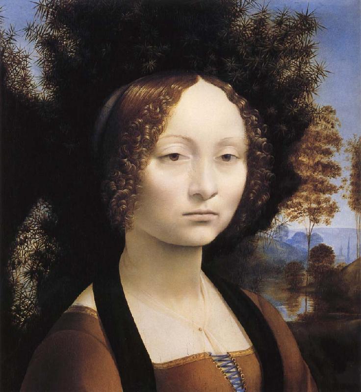 LEONARDO da Vinci Kvinnoportratt oil painting picture